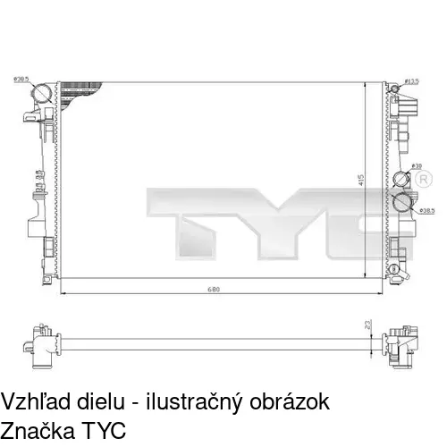 Chladiče vody 504008B1 /POLCAR/