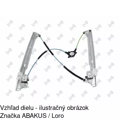 Mechanizmus sťahovania okna elektrický bez motora 5040PSG1E /POLCAR/ - obr. 4