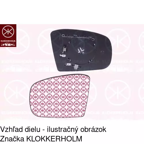 Sklo vonkajšieho zrkadla s držiakom 5044557E /POLCAR/ - obr. 2