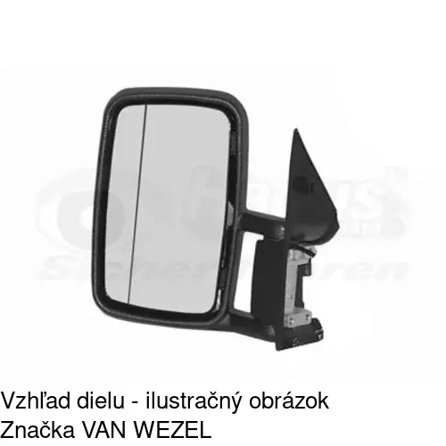Sklo vonkajšieho zrkadla s držiakom 5062543E /POLCAR/ - obr. 5