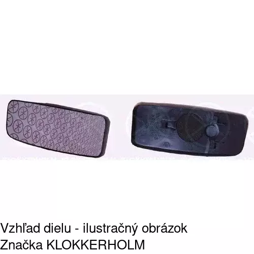 Sklo vonkajšieho zrkadla s držiakom 5065557E /POLCAR/ - obr. 3