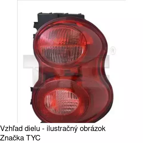 Zadné svetlo POLCAR 509888-E