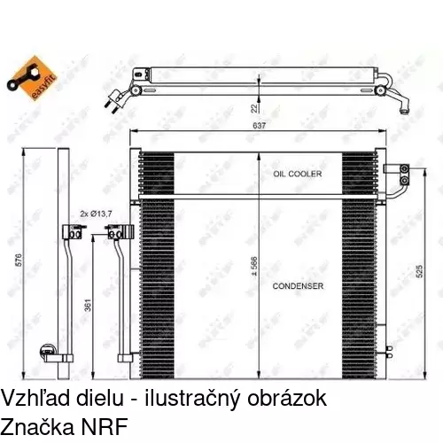 Chladiče klimatizácie 50T1K8C1 /POLCAR/ - obr. 1