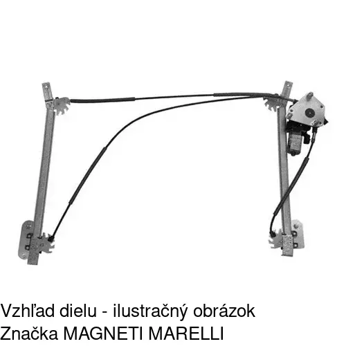 Mechanizmus sťahovania okna elektrický bez motora 5101PSG2A /POLCAR/ - obr. 3