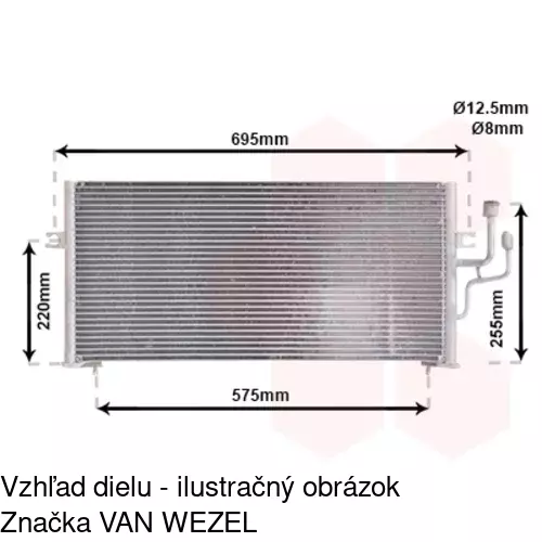 Chladiče klimatizácie 5231K8C1 /POLCAR/ - obr. 2