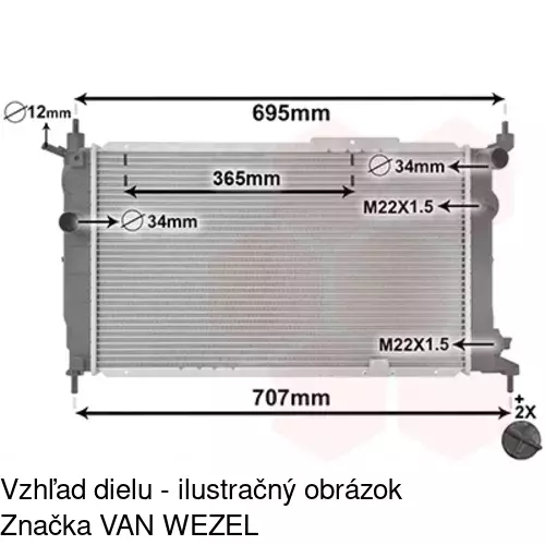 Chladiče vody 550708A7 /POLCAR/ - obr. 5