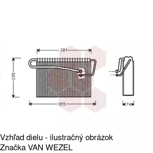 Výparník klimatizácie 5508P8-2 /POLCAR/ - obr. 1