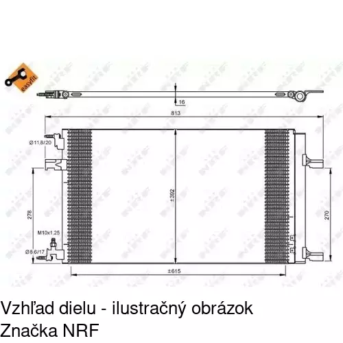 Chladiče klimatizácie 5511K8C2S /POLCAR/ - obr. 3