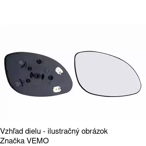 Sklo vonkajšieho zrkadla s držiakom 5516554M /POLCAR/ - obr. 3