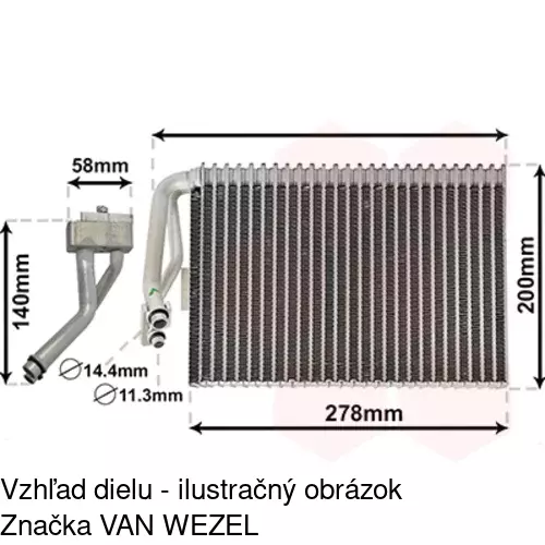 Výparník klimatizácie 5518P8-1 /POLCAR/ - obr. 1
