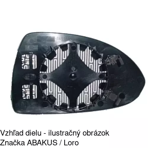 Sklo vonkajšieho zrkadla s držiakom 5558545M /POLCAR/ - obr. 1