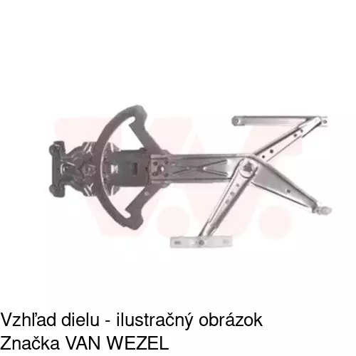 Mechanizmus sťahovania okna elektrický bez motora 5559PSG1 /POLCAR/ - obr. 3