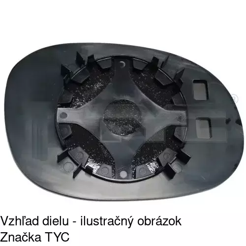 Sklo vonkajšieho zrkadla s držiakom 5723553M /POLCAR/ - obr. 1