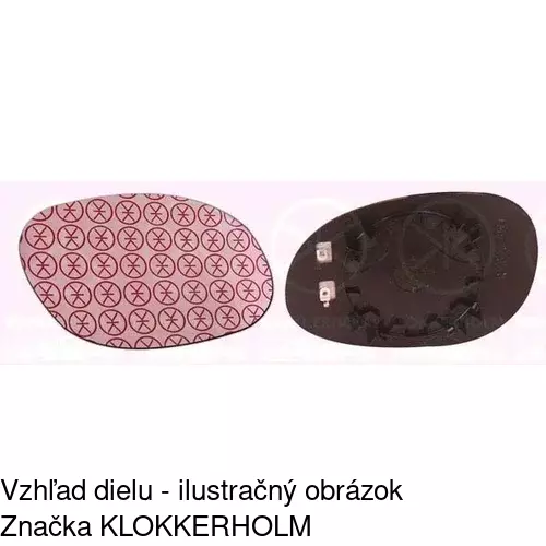 Sklo vonkajšieho zrkadla s držiakom 5723554M /POLCAR/ - obr. 4