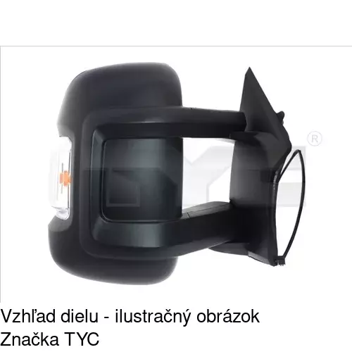 Sklo vonkajšieho zrkadla s držiakom 5770547E /POLCAR/ - obr. 4