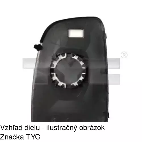 Sklo vonkajšieho zrkadla s držiakom 5770555M /POLCAR/ - obr. 5