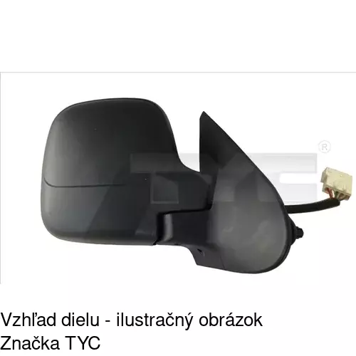 Sklo vonkajšieho zrkadla s držiakom 5790546M /POLCAR/ - obr. 2