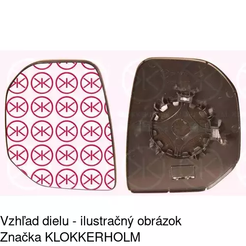 Sklo vonkajšieho zrkadla s držiakom 5792542E /POLCAR/ - obr. 5