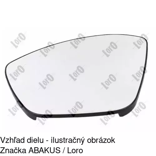 Sklo vonkajšieho zrkadla s držiakom 57B1545M /POLCAR/ - obr. 1