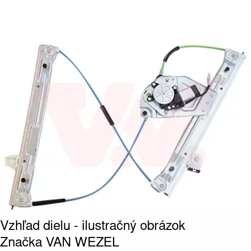 Mechanizmus sťahovania okna elektrický bez motora 57B1PSG2E /POLCAR/ - obr. 4