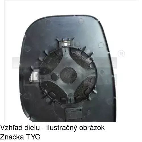 Sklo vonkajšieho zrkadla s držiakom 57U1544M /POLCAR/ - obr. 5