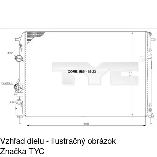Chladiče vody POLCAR 6007085X