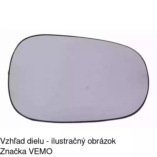 Sklo vonkajšieho zrkadla s držiakom 6007545M /POLCAR/ - obr. 1