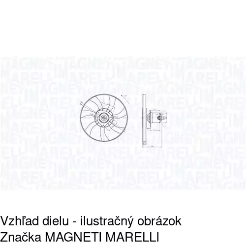 Ventilátor bez krytu / podpery 601123W2X /POLCAR/ - obr. 3