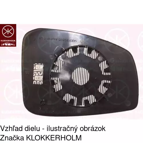 Sklo vonkajšieho zrkadla s držiakom 6039543E /POLCAR/ - obr. 2