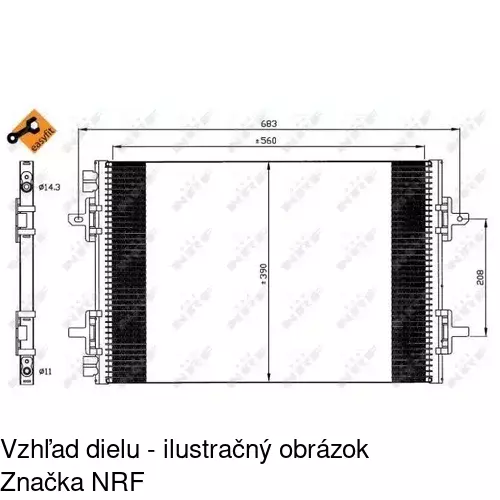 Chladiče klimatizácie 6051K8C2 /POLCAR/ - obr. 1