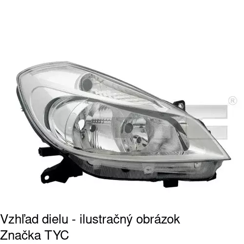 Hlavný reflektor 6055103E /POLCAR/ - obr. 2