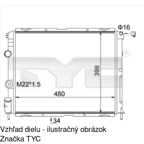 Chladiče vody POLCAR 606008-5