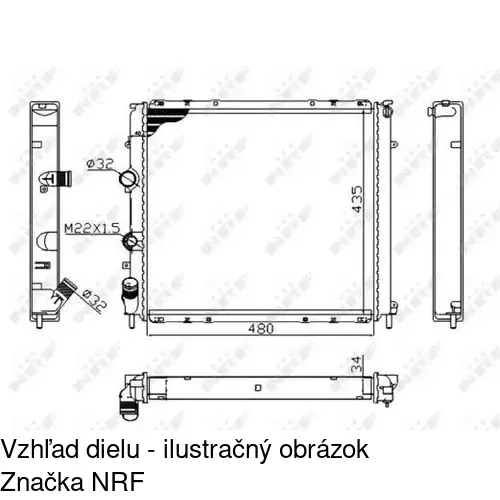 Chladiče vody 606008A3 /POLCAR/ - obr. 1