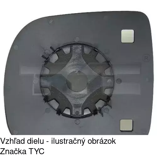 Sklo vonkajšieho zrkadla s držiakom 6060543M /POLCAR/ - obr. 3
