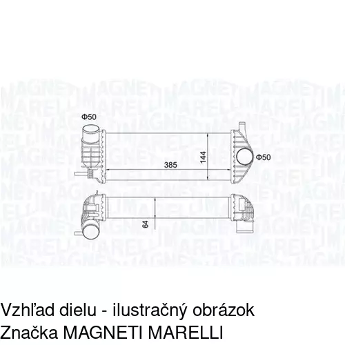 Chladiče vzduchu (Intercoolery) 6062J81X /POLCAR/ - obr. 1