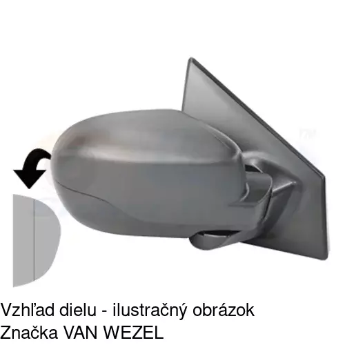 Rám vonkajšieho zrkadla 60A155TM /POLCAR/ - obr. 5