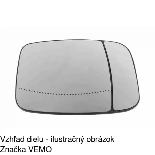Sklo vonkajšieho zrkadla s držiakom 60N2545M /POLCAR/ - obr. 4