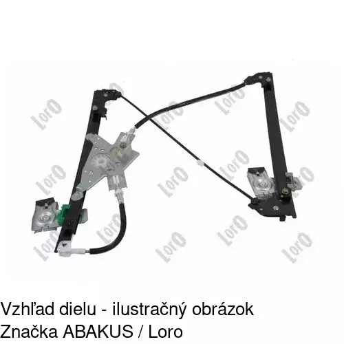 Mechanizmus sťahovania okna elektrický bez motora 6713PSG2 /POLCAR/ - obr. 5
