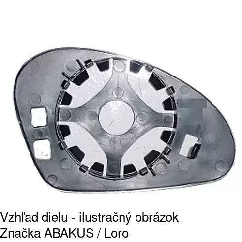 Sklo vonkajšieho zrkadla s držiakom 6730551M /POLCAR/ - obr. 3