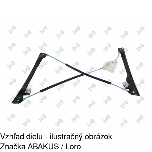 Mechanizmus sťahovania okna elektrický bez motora 6730PSG6E /POLCAR/ - obr. 3