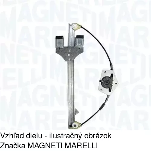 Mechanizmus sťahovania okna elektrický bez motora 6915PSG1 /POLCAR/ - obr. 2