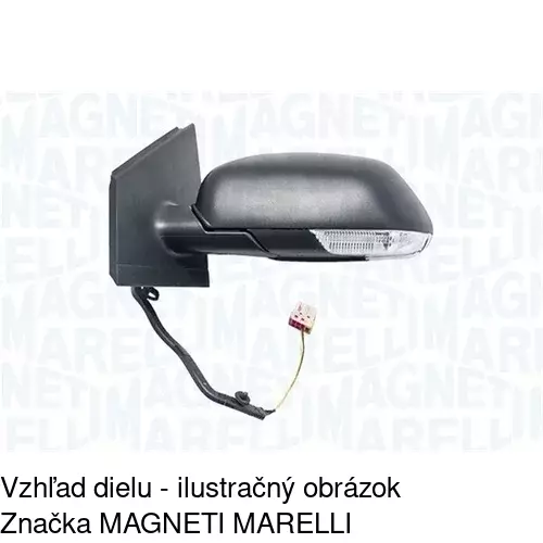 Sklo vonkajšieho zrkadla s držiakom 6922555M /POLCAR/ - obr. 2