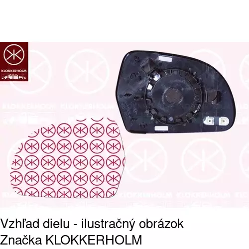 Sklo vonkajšieho zrkadla s držiakom 6923555M /POLCAR/ - obr. 1