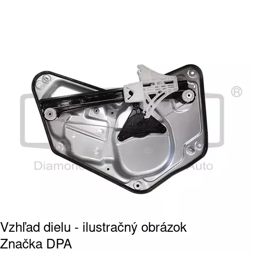 Mechanizmus sťahovania okna elektrický bez motora 6935PSG3E /POLCAR/ - obr. 2