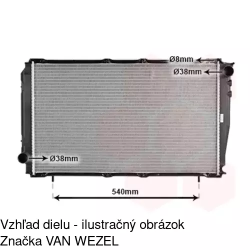 Chladiče vody 7205083K /POLCAR/ - obr. 2