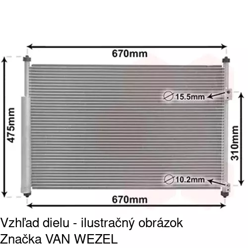 Chladiče klimatizácie 7426K81K /POLCAR/ - obr. 2