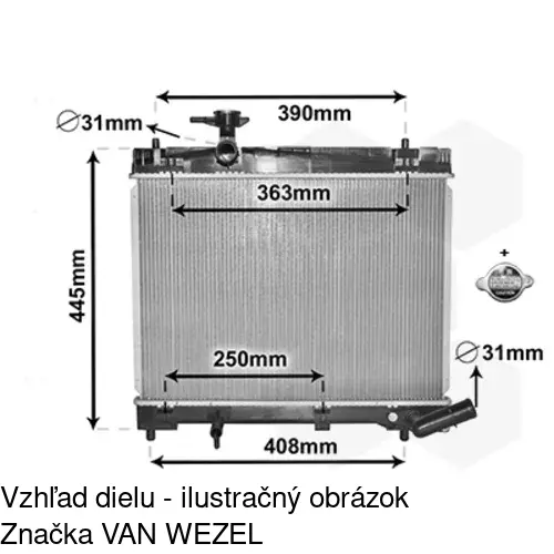 Chladiče vody 81B1081K /POLCAR/ - obr. 1