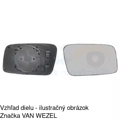 Sklo vonkajšieho zrkadla s držiakom 9085555M /POLCAR/ - obr. 5