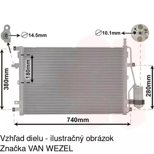 Chladiče klimatizácie 9090K8C1 /POLCAR/ - obr. 2