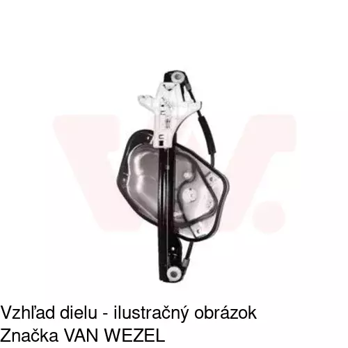 Mechanizmus sťahovania okna elektrický bez motora 9514PSG4 /POLCAR/ - obr. 3